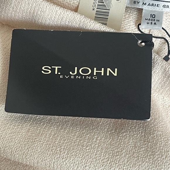 St John collection blue green ivory jacket/sleeveless top/pants
suit size 10/M - Picture 15 of 16